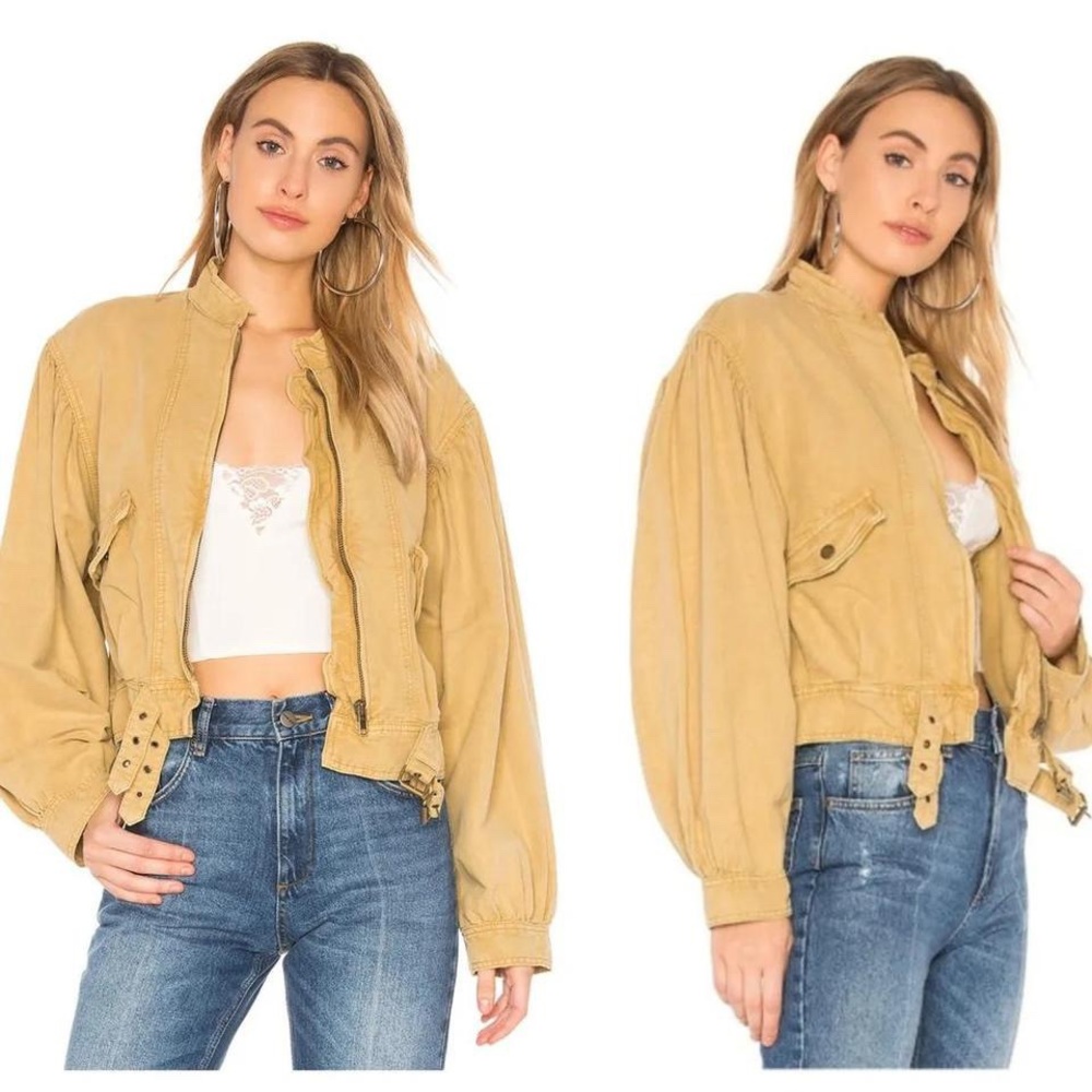 Free People Lightweight Camel Jacket